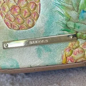 Brahmin | Bags | Brahmin Pineapple Print Round Bag Euc | Poshmark